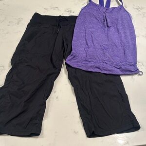 Lululemon Capri Joggers and Tank
